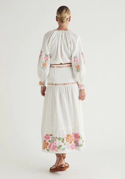 MOS Ophelia Midi Skirt - Ivory