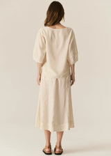 POL Henri Tee in natural, on figure, back view