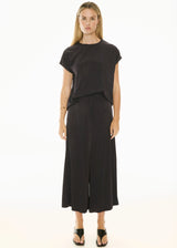 POL Rune Tee in ink, on figure, front view with arms relaxed