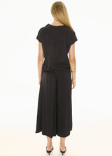 POL Rune Tee and Rune Pant in ink, worn together by model, back view