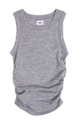 Vaenn Shirred Side Tank in marble, flat product shot