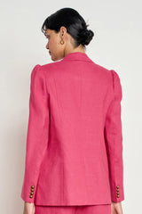 Zoe Kratzmann Crest Jacket in rhubarb, worn by model, back view