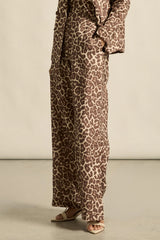 Zoe Kratzmann Gesture Pant in ocelot print, worn by model, side view