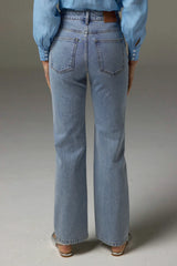 Zoe Kratzmann Society Jean in washed denim, worn by model, back view
