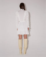 Magali Pascal Luciana Dress in off white, worn by model, back view