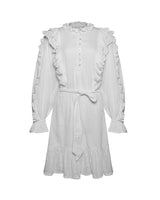 Magali Pascal Luciana Dress in off white cotton crinkle, product view