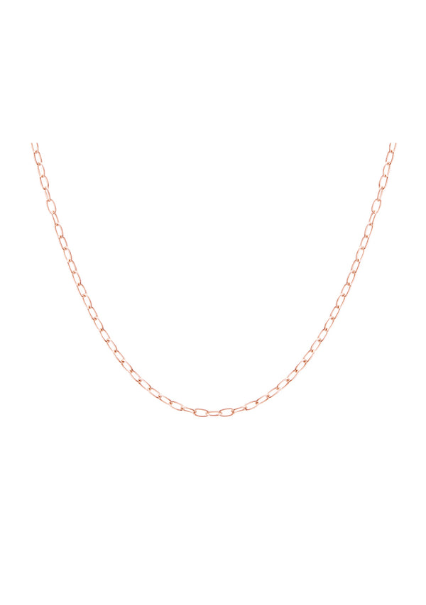 Murkani, Rectangle Curb link choker in Rose Gold Plate on Sterling silver