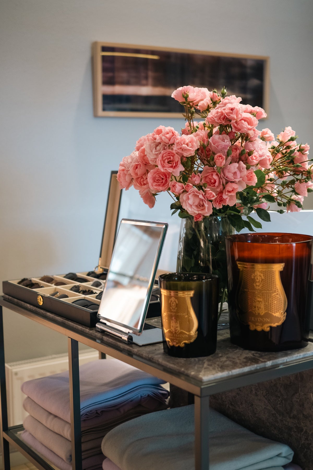 Trudon candles and room fragrance on the shelf at Amelie & Frank's in Red Hill