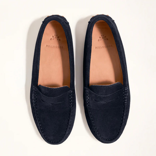 MILLWOODS Kiowa Suede Loafer - Navy