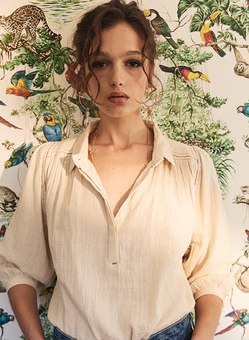 Marie Louise De Monterey BIRKIN BLOUSE - ECRU