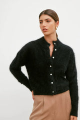 WORLD OF NOMADS Bella Cashmere Cardigan, Black