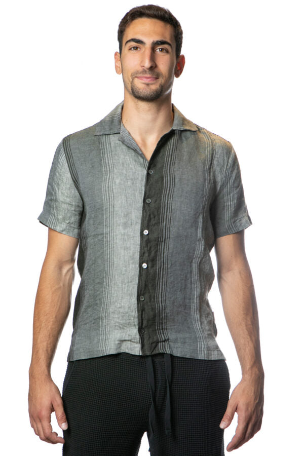 Crossley Mens Joling Linen Shirt - Stripe