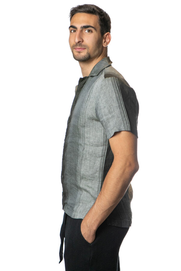 Crossley Mens Joling Linen Shirt - Stripe