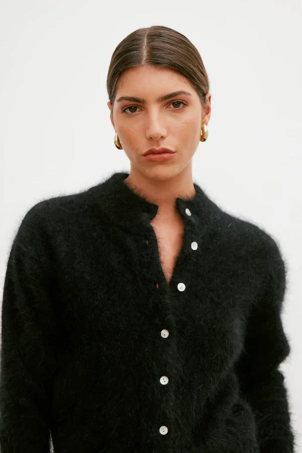 WORLD OF NOMADS Bella Cashmere Cardigan, Black