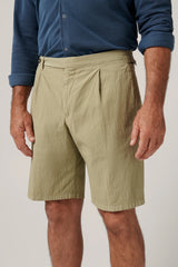 Christian Kimber Paperweight Seersucker Shorts - Chincilla