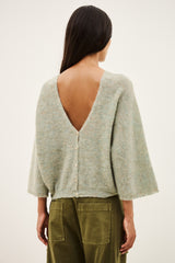 ba&sh Isaac Cardigan in amande, back view