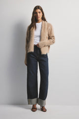 World Of Nomads Zoe Cropped Cardigan,Latte