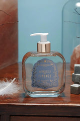Santa Maria Novella Angeli di Firenze Bath Gel, pump bottle with feathers, styled still life
