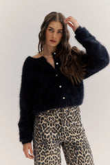 World Of Nomads Frankie Crew Cardigan - Black