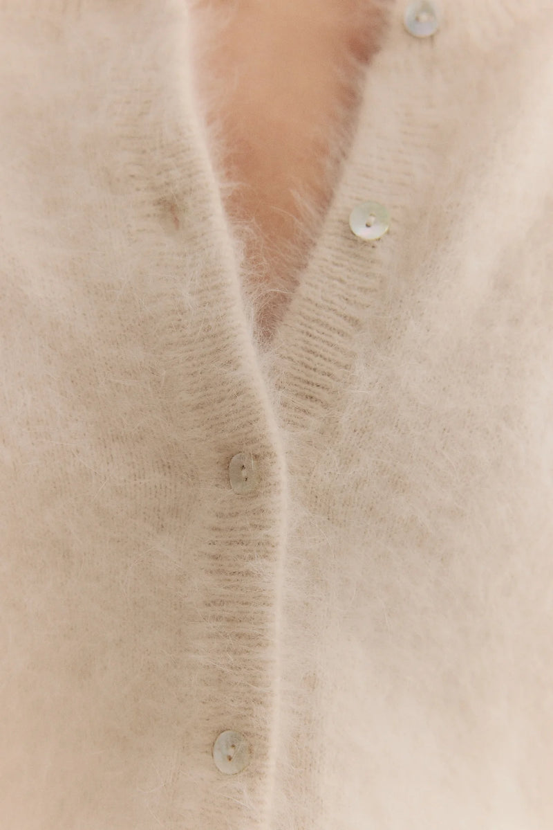 World Of Nomads Frankie Crew Cardigan - Oatmeal