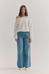 WORLD OF NOMADS, Stella Boat Neck - Snow