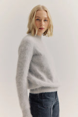 WORLD OF NOMADS Adele Crew Neck Knit - Light Grey