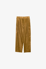 Mes Demoiselles Singa Trousers in yellow corduroy, flat product shot, front view