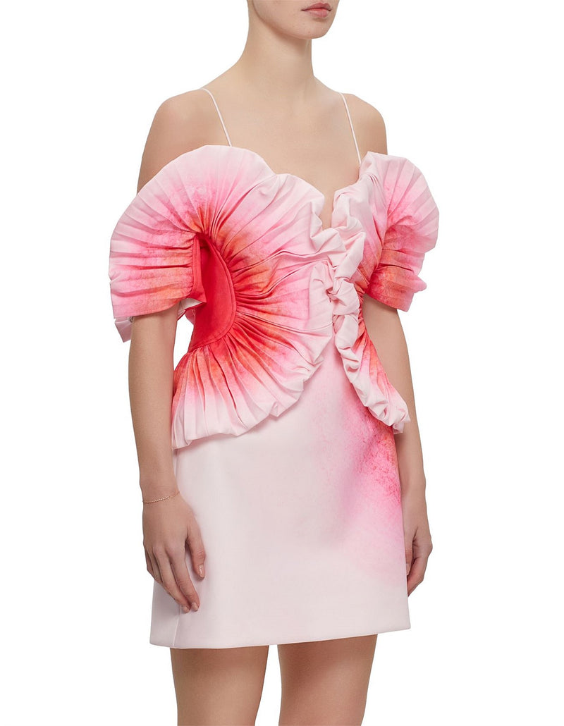 Acler Darnhill Mini Dress,Flamingo Sands