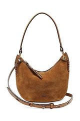 Ba&sh Swing Suede Shoulder Bag, cognac suede