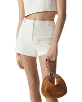 Ba&sh Swing Suede Shoulder Bag, cognac suede