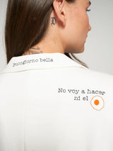 Vilagallo Helen Embroidered Jacket, White