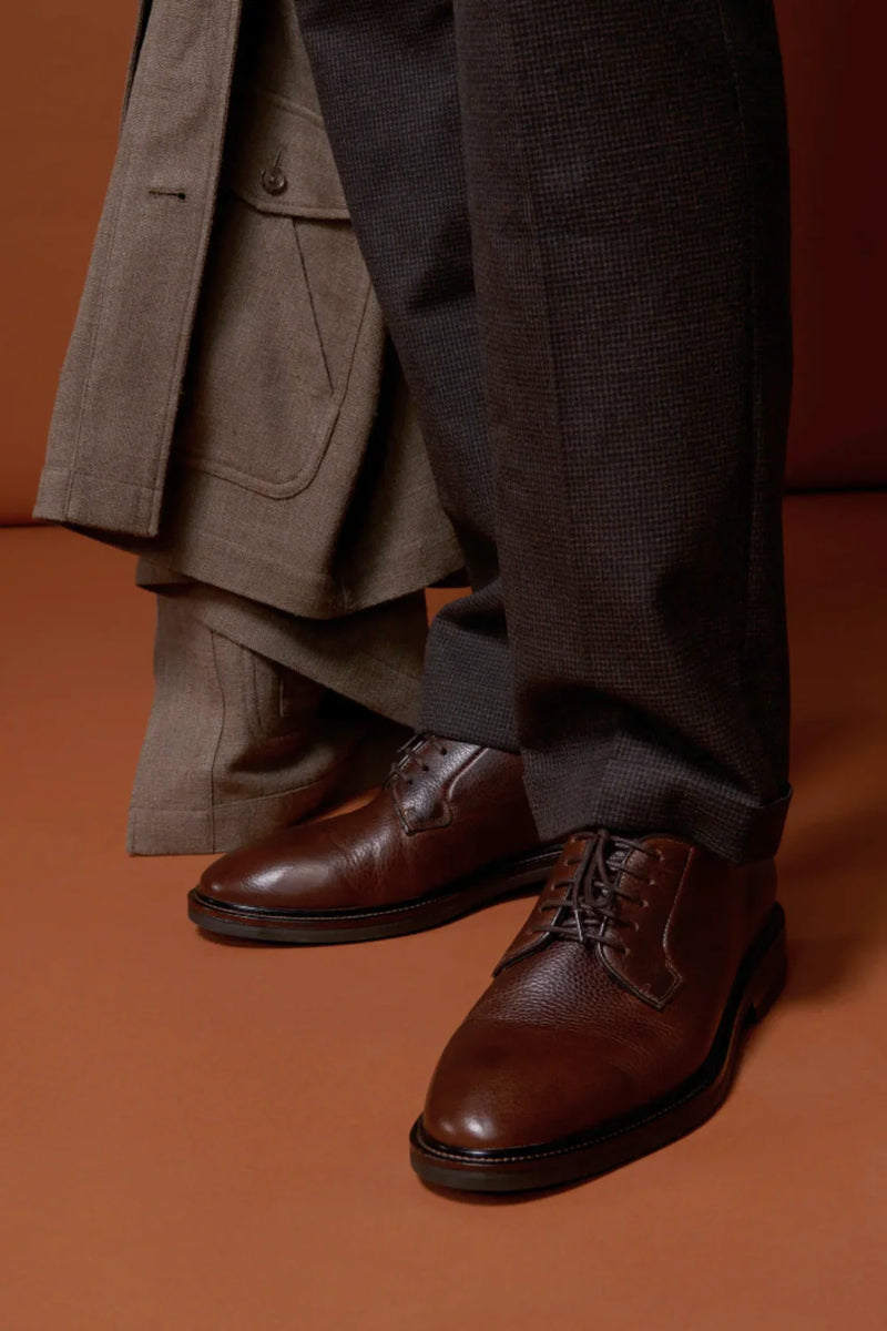 Christian Kimber Flinders Derby Shoe - Chocolate Leather