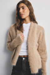 World Of Nomads Zoe Cropped Cardigan,Latte