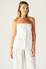 MOS The Label, Monaco Suiting Bustier, White