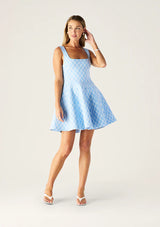 MOS The Label, Tropea Knit Mini Dress, Ice Blue