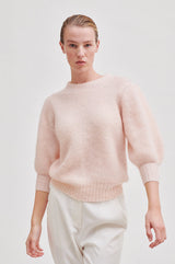 SECOND FEMALE Brooky Knit Puff SS, Pale Dogwwod