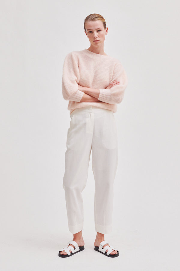 SECOND FEMALE Brooky Knit Puff SS, Pale Dogwwod