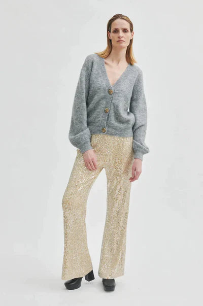 SECOND FEMALE Shine On Trousers - Silver