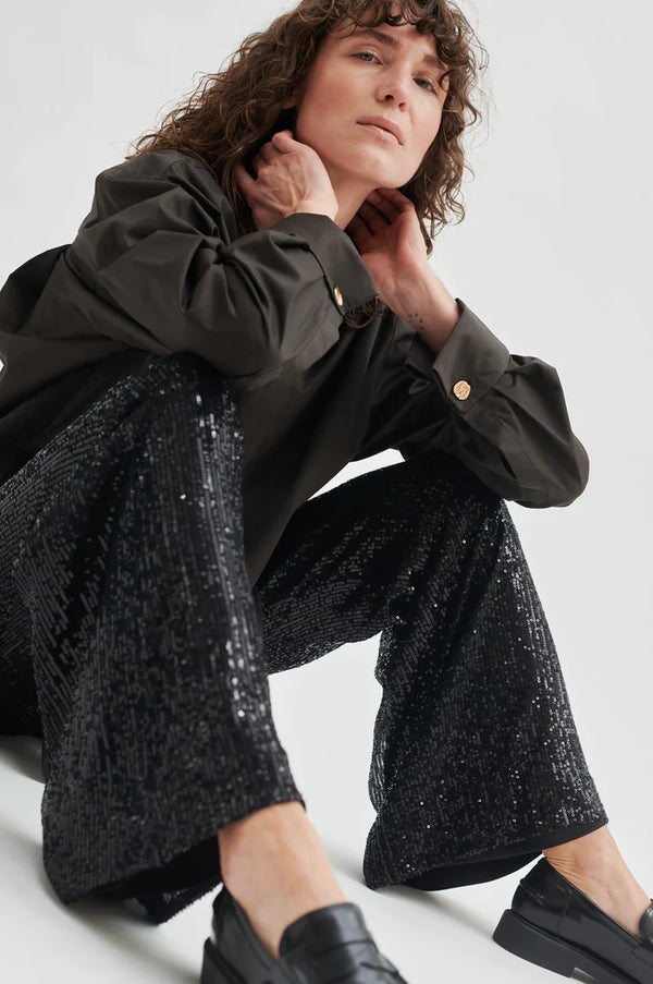 SECOND FEMALE Shine On Trousers - Black