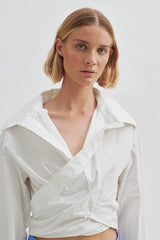 SECOND FEMALE Closa Wrap Front Shirt - White