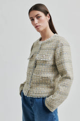 Second Female Sevila Tweed Jacket,Laurel Oak