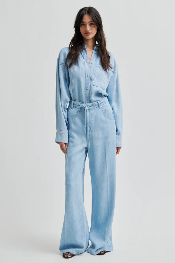 Second Female Irvin denim jeans,light blue denim