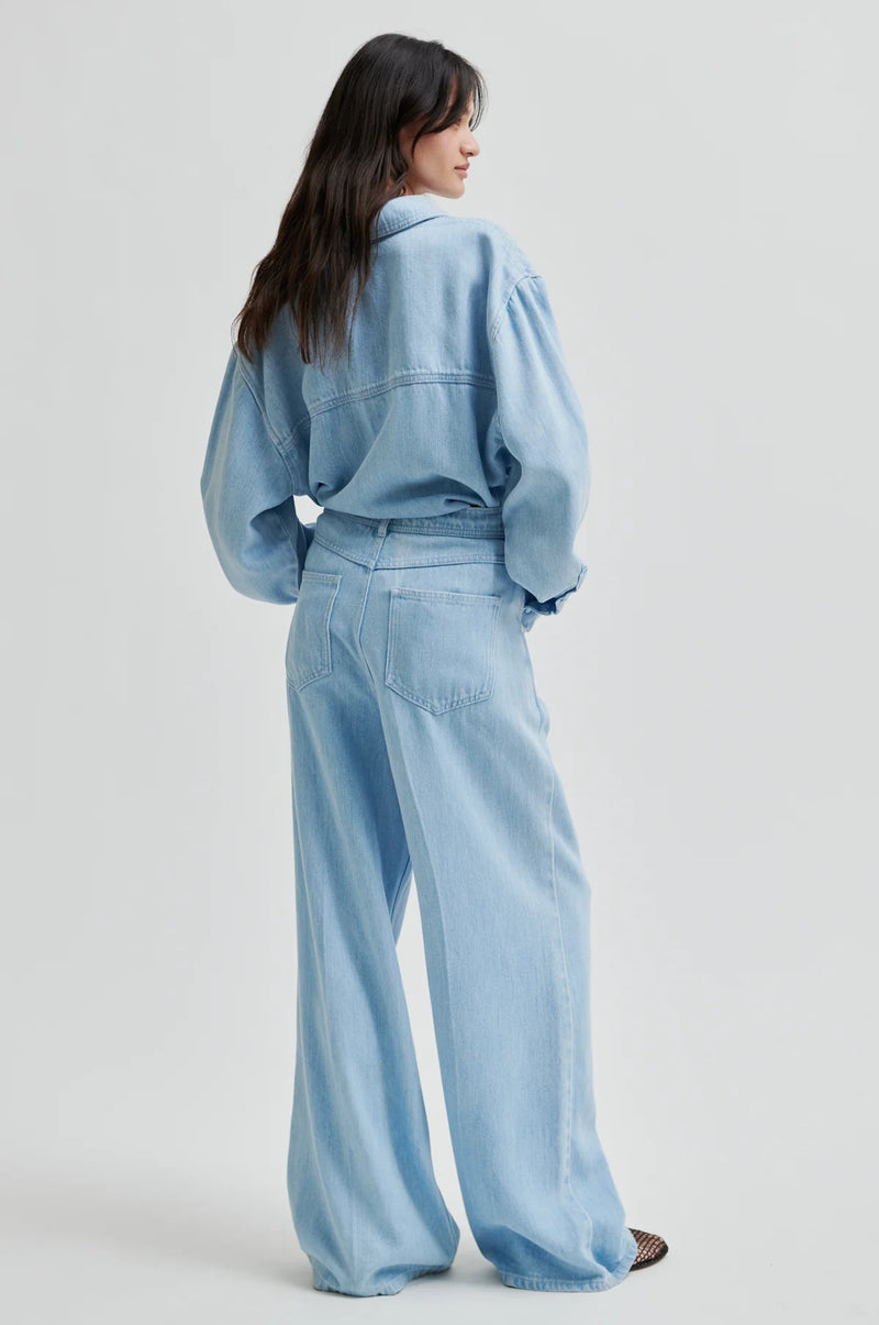 Second Female Irvin denim jeans,light blue denim
