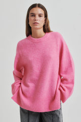 Second Female Roy slouchy knit,pink cosmos