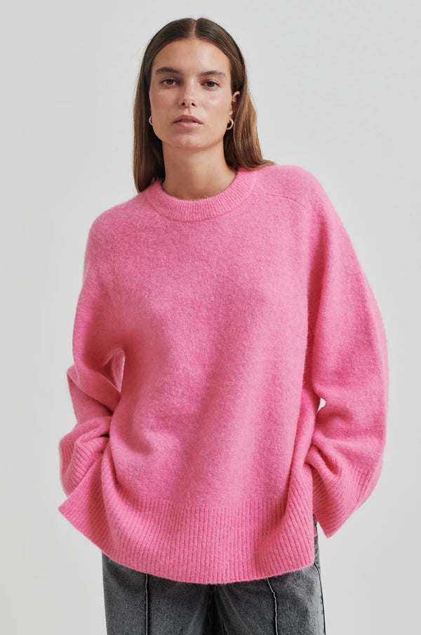 Second Female Roy slouchy knit,pink cosmos