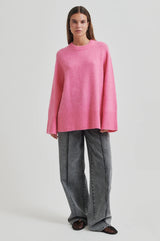 Second Female Roy slouchy knit,pink cosmos