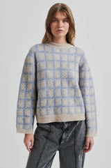 Second Female Luganao check knit.Marina