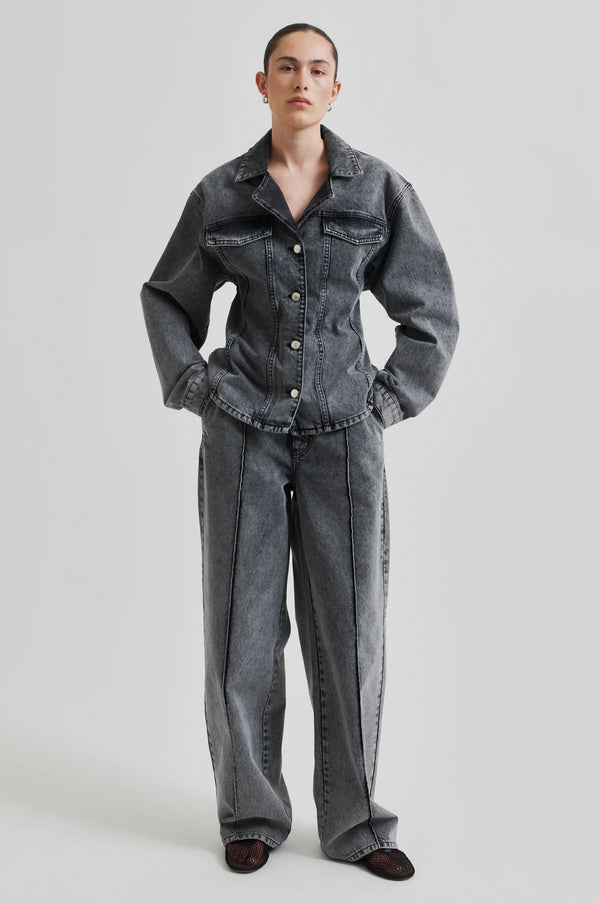 Second Female Columdore denim jacket,grey