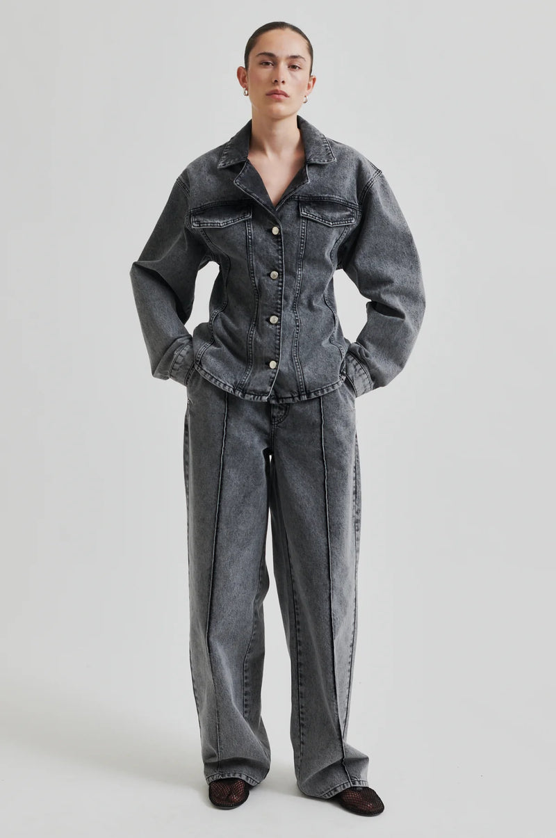 Second Female Columdore denim jacket,grey