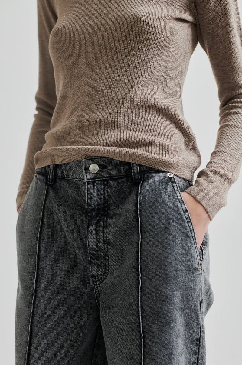 Second Female Columdore denim trousers,grey